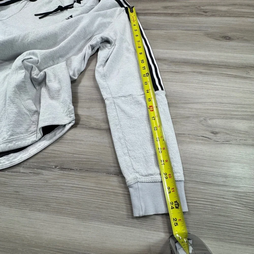 Adidas Men Gray Long Sleeve Hoodie Athletic Performance‎ Casual Size L